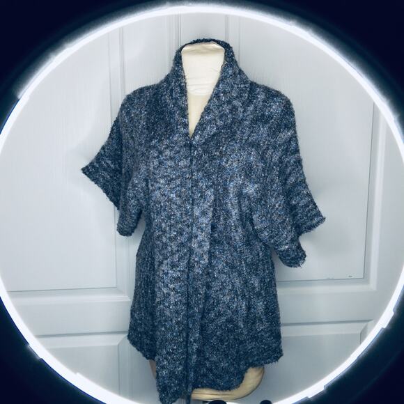 Nomadic Traders Small Sweater Cardigan bell sleeve Knit Short Sleeve - Picture 1 of 5